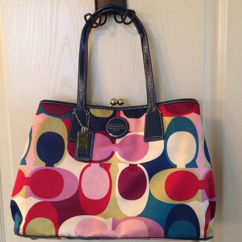 Multi color Coach handbag